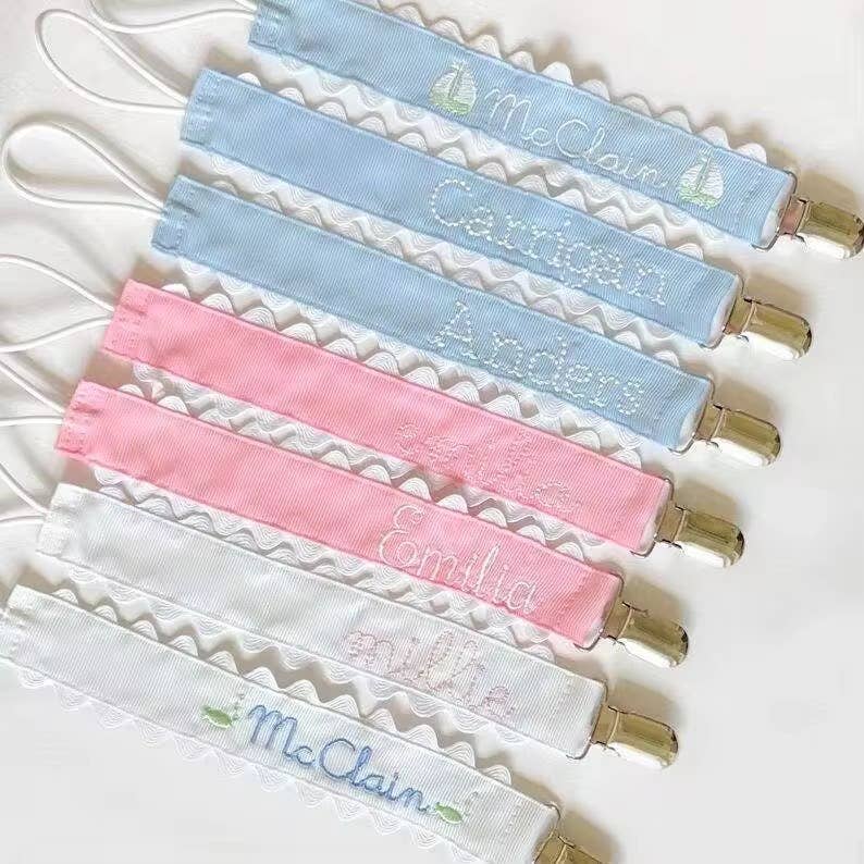 Pacifier Clip, Monogram-able Assorted Colors — Zsa Zsa & LoLLi Monogram Blanks Baby Accessories