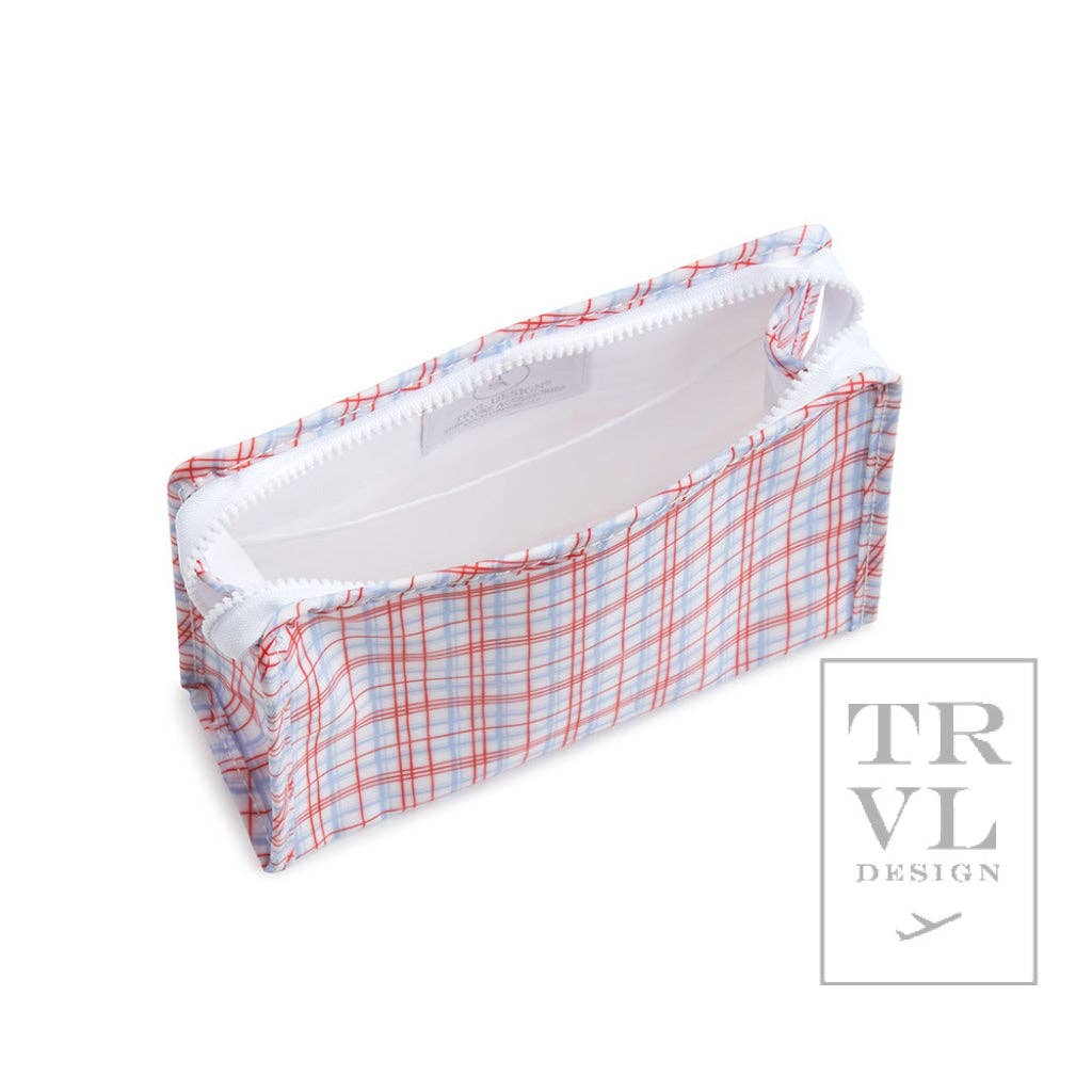 Roadie Medium - Classic Plaid Red Zip Pouch - Premium travel bag from TRVL Design - Just $28.95! Shop now at Pat's Monograms
