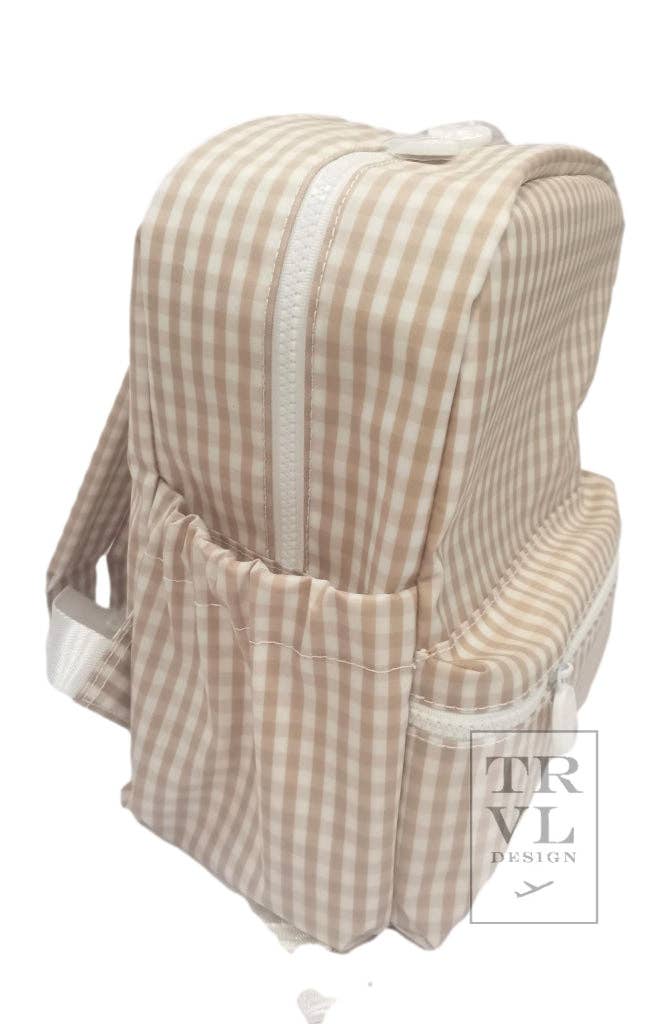 Mini Backer - Gingham Khaki - Premium Backpack from TRVL Design - Just $48.95! Shop now at Pat's Monograms