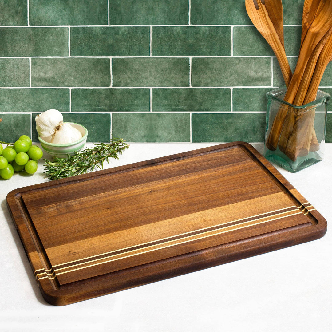 Rock & Branch® Acacia Wood Cutting Board with Juice Groove - Premium Cutting Board from Totally Bamboo - Just $46.95! Shop now at Pat's Monograms