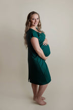 Forest Maternity Mommy Labor and Delivery/ Nursing Gown — Three Little Tots Maternity Clothing