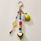 Colorful Lemon Charm Keychain with Enamel Accents — Frem