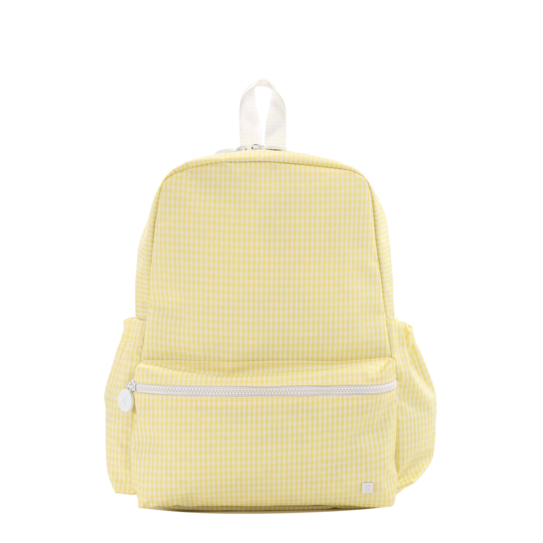 BACKPACKER - BACKPACK GINGHAM BUTTERCUP - Premium Backpack from TRVL Design - Just $64.95! Shop now at Pat's Monograms