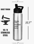 BICHON FRISE Stainless Steel Water Bottle 24 Oz. SERENGETI — E&S Pets