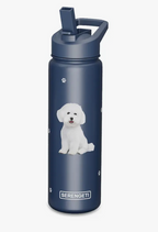 BICHON FRISE Stainless Steel Water Bottle 24 Oz. SERENGETI — E&S Pets