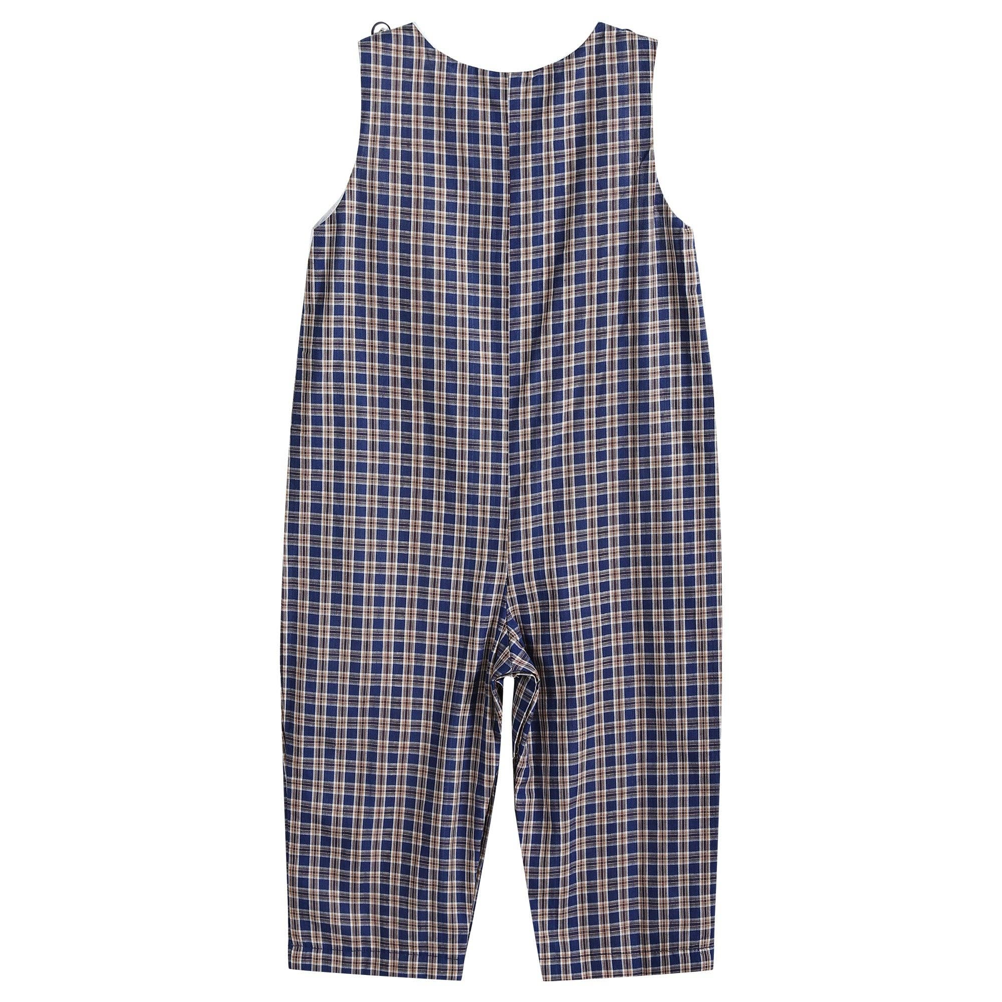 Blue Flannel Plaid Mallard Smocked Overalls - Premium Baby & Toddler Outfits from Lil Cactus - Just $36.95! Shop now at Pat's Monograms