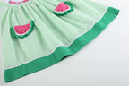 Green Seersucker Watermelon Smocked Bishop Dress — Lil Cactus Baby & Toddler Dresses