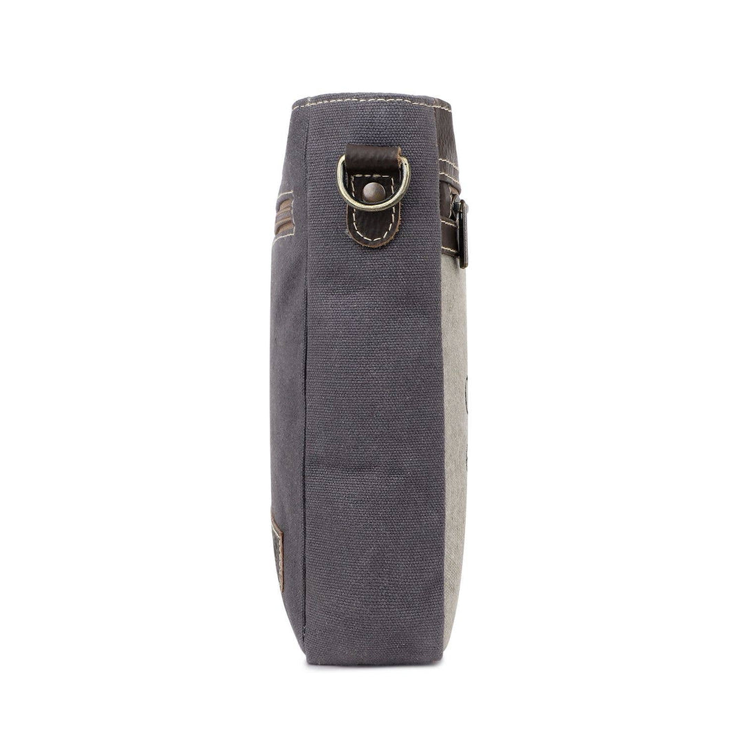 Canvas & Leather Women Crossbody - Silver/Davy's Gray - Premium  from Sixtease Bags USA - Just $34.95! Shop now at Pat's Monograms