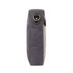 Canvas & Leather Women Crossbody - Silver/Davy's Gray — Sixtease Bags USA