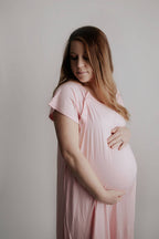 Light Pink Mommy Labor and Delivery/ Nursing Gown — Three Little Tots Maternity Clothing