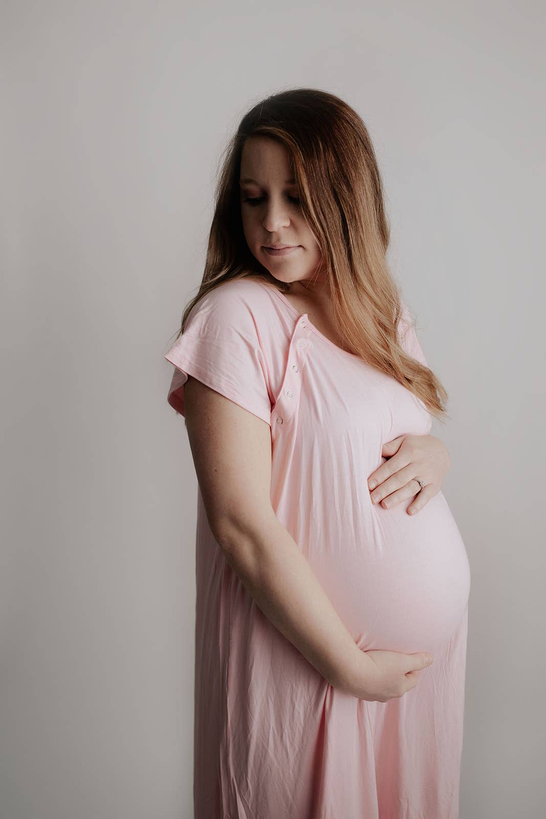 Light Pink Mommy Labor and Delivery/ Nursing Gown — Three Little Tots Maternity Clothing