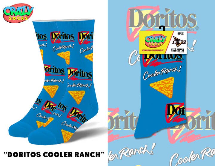 Doritos Cooler Ranch - Mens Crew Folded - Premium socks from Crazy Socks - Just $7! Shop now at Pat's Monograms