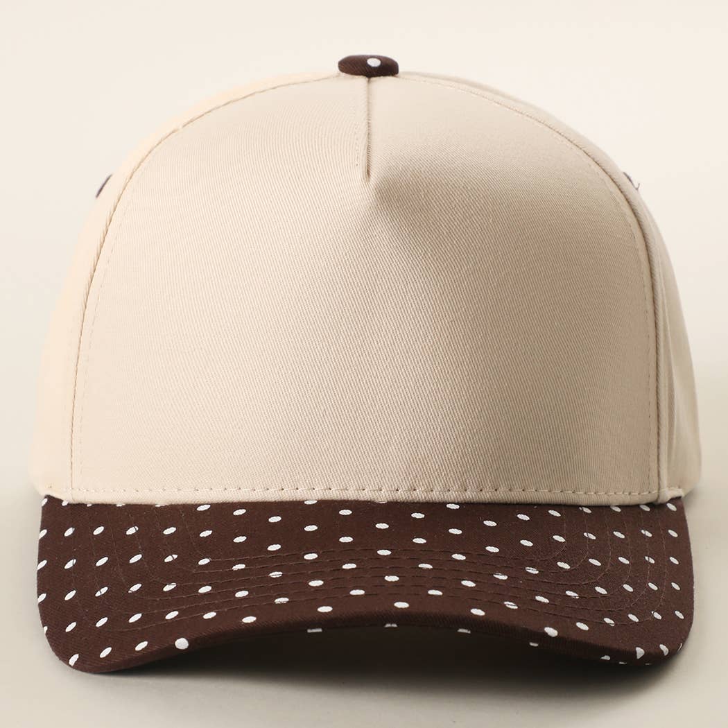 SMALL POLKA DOT Brim Two-Tone Trucker Hat — Fashion City