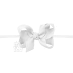 1/4" PANTYHOSE HEADBAND W/SIGNATURE GROSGRAIN BOW — Beyond Creations, LLC Baby Accessories