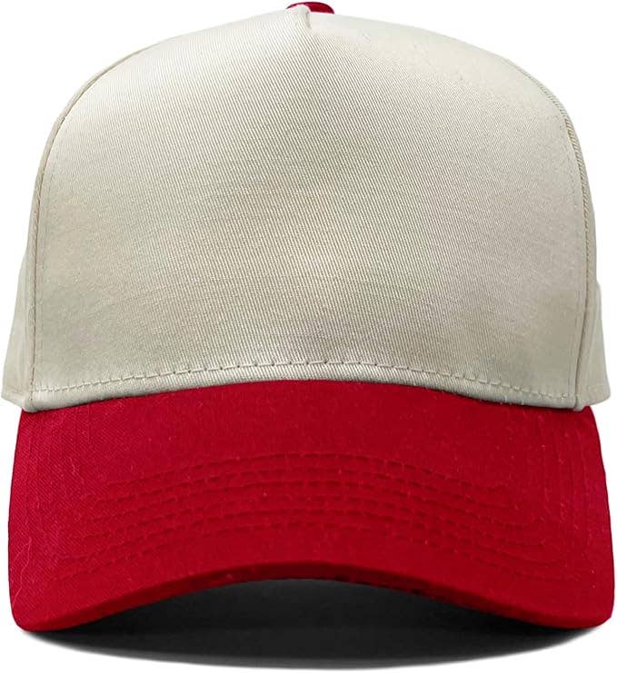 Kids/Baby Two Tone Vintage Cap - Red/Beige - Premium Trucker Cap from Funky Junque - Just $15.95! Shop now at Pat's Monograms