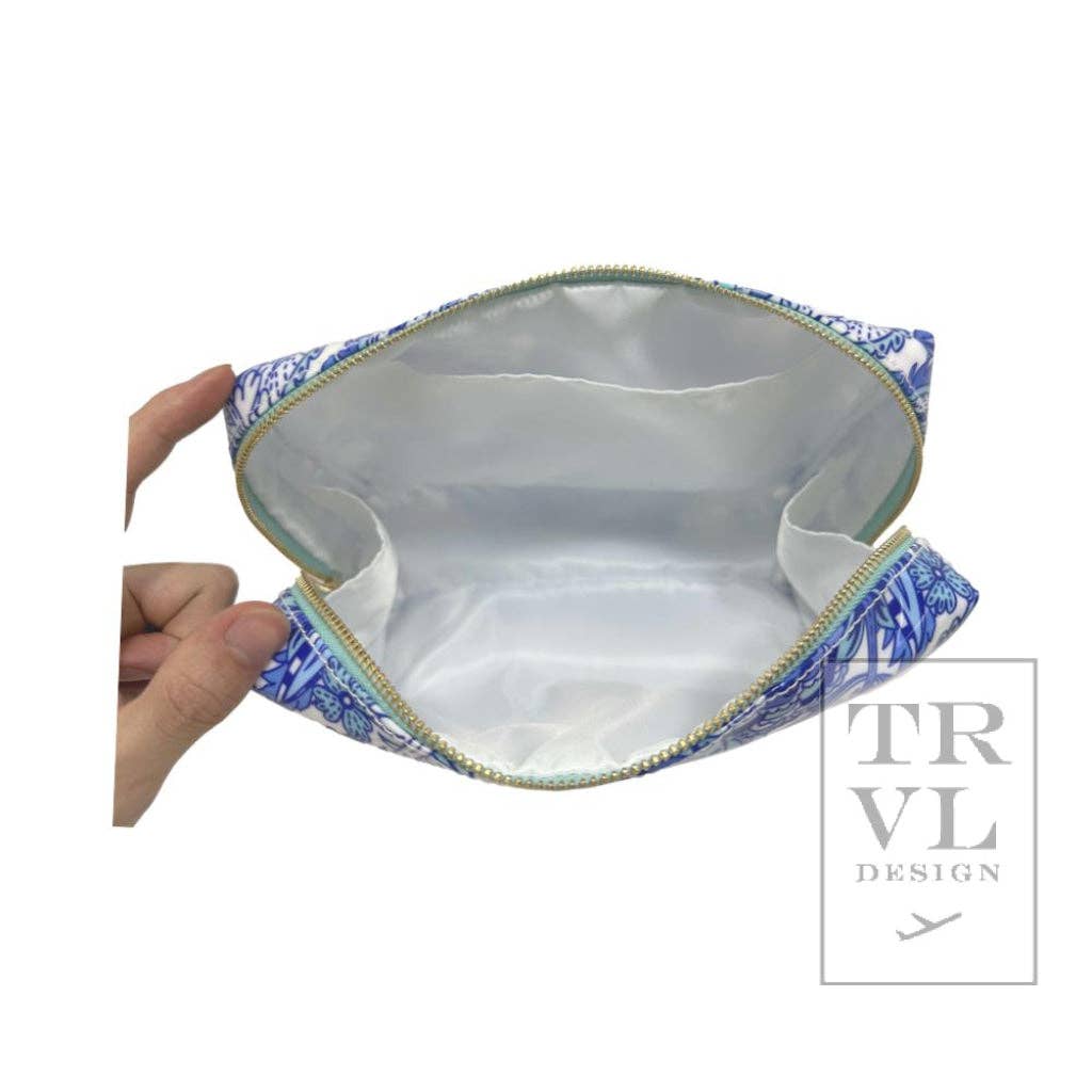 Luxe Gloss Double Zip Lg - Blue Paisley - Premium Cosmetic Bag from TRVL Design - Just $36! Shop now at Pat's Monograms