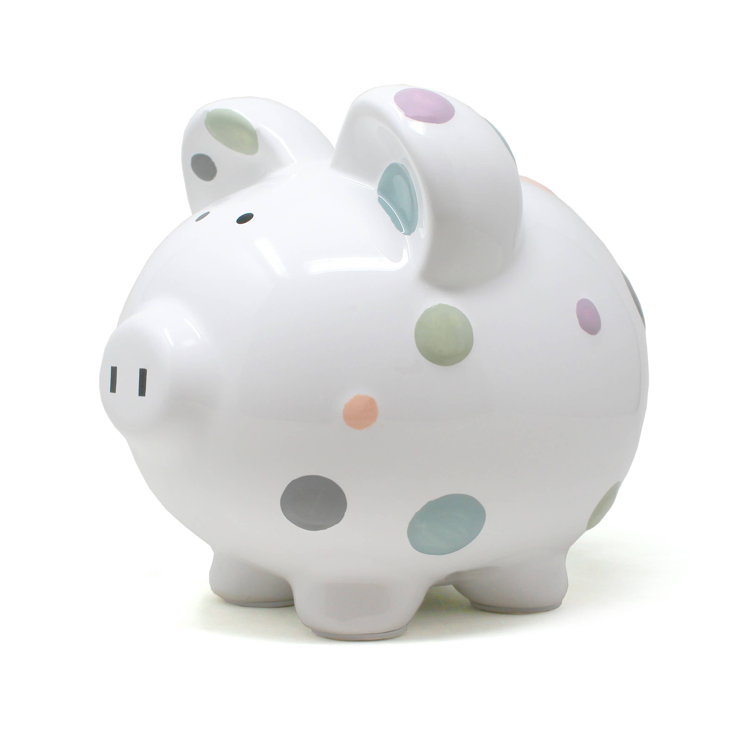 Pastel Multi Dot Bank - Premium  from Child To Cherish® - Just $35.99! Shop now at Pat's Monograms