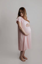 Light Pink Mommy Labor and Delivery/ Nursing Gown — Three Little Tots Maternity Clothing