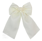 Matte Satin Longtail Hair Bow with Euro Knot — Beyond Creations, LLC Hairbows