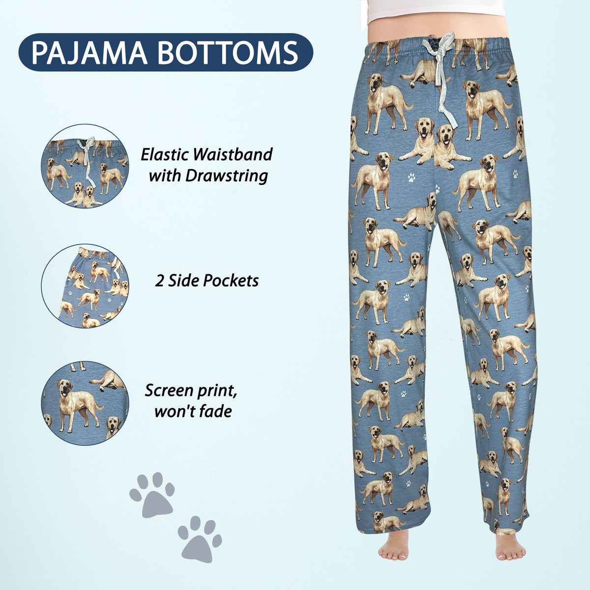 Yellow Labador Pajama Pants — E&S Pets Pajamas