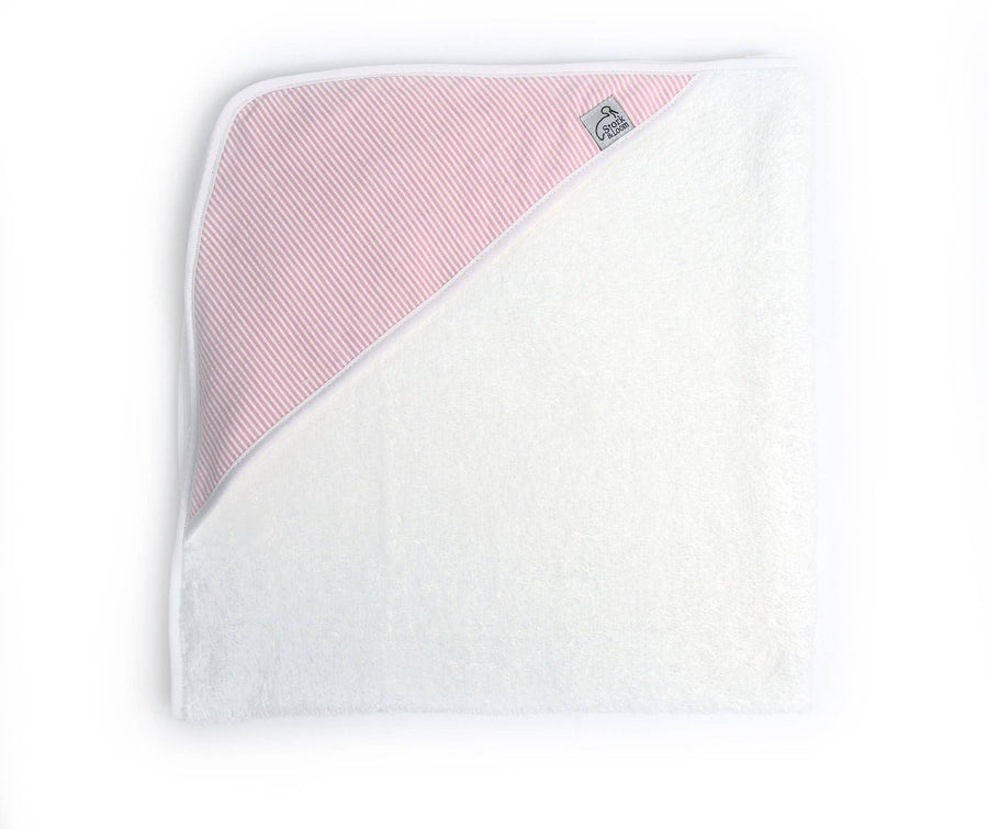 Pink Seersucker Hooded Towel - Premium Hooded Towel from Stork and Loom - Just $26.95! Shop now at Pat's Monograms