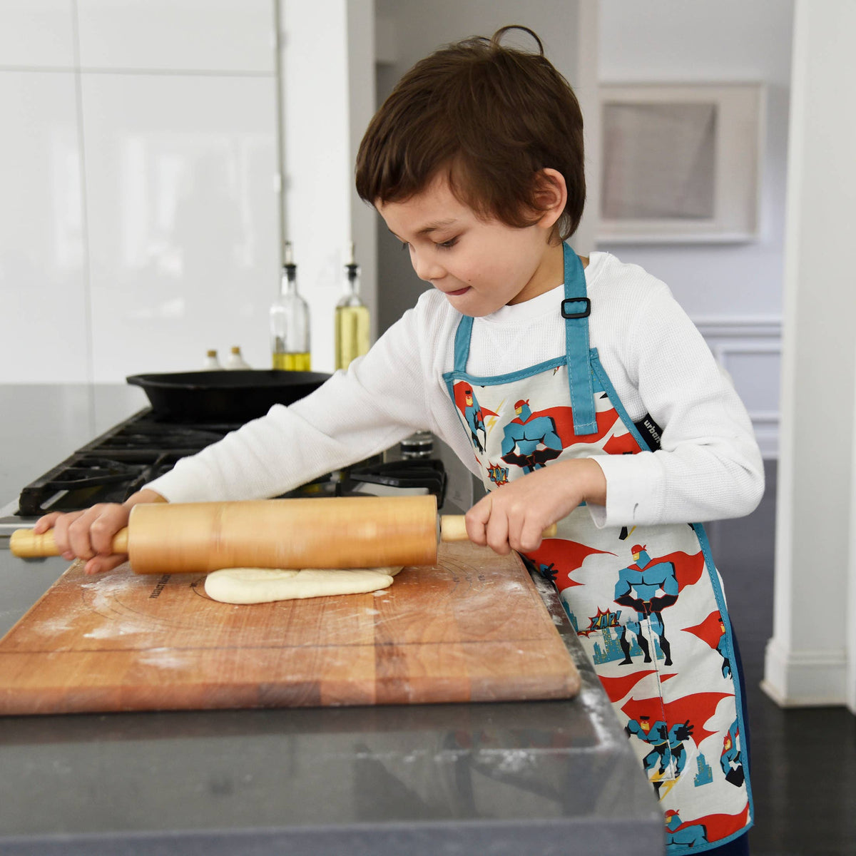 Little Helper Kids Apron, Washable Cotton/Poly - Poppies — Urban Infant