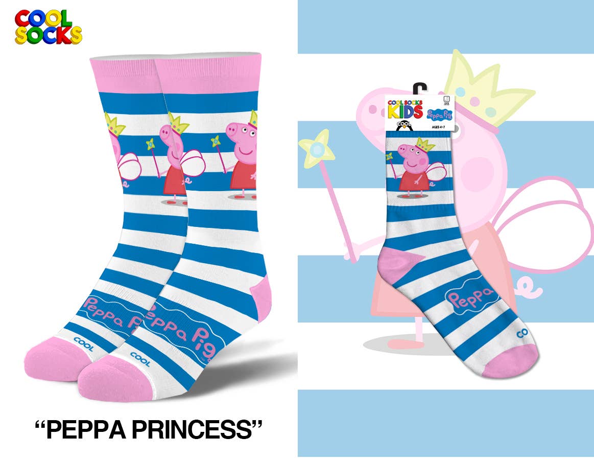 Peppa Pig - Kids 7-10 Crew - Premium socks from Cool Socks - Just $9.95! Shop now at Pat's Monograms