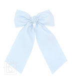 Matte Satin Longtail Hair Bow with Euro Knot — Beyond Creations, LLC Hairbows
