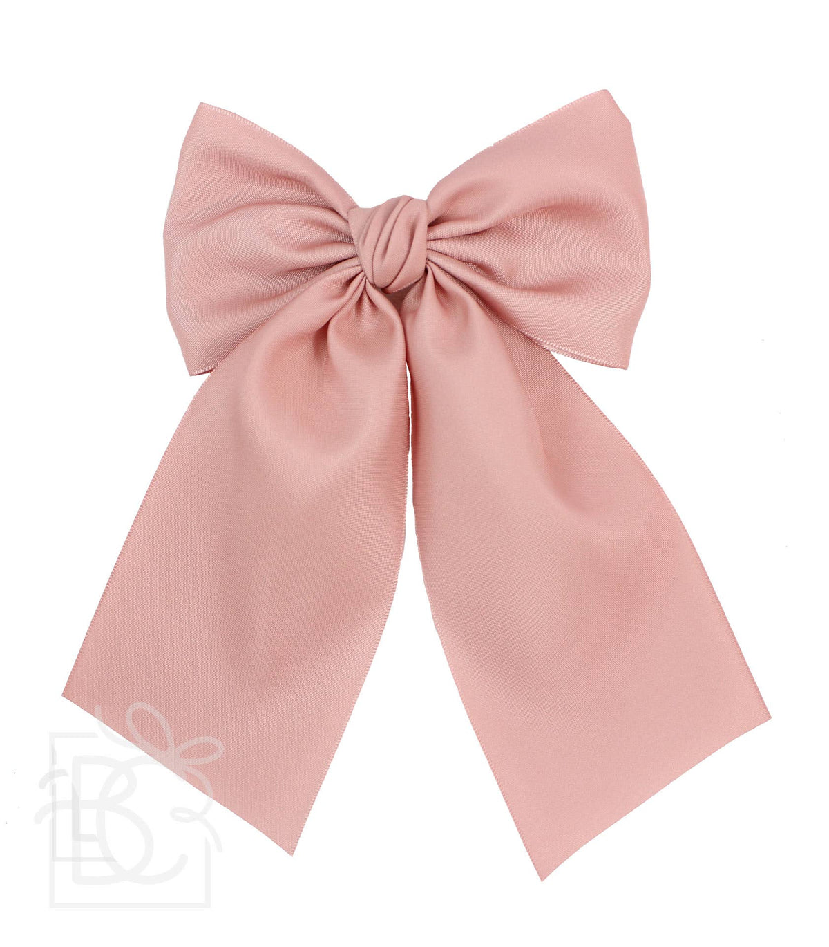 Matte Satin Longtail Hair Bow with Euro Knot — Beyond Creations, LLC Hairbows