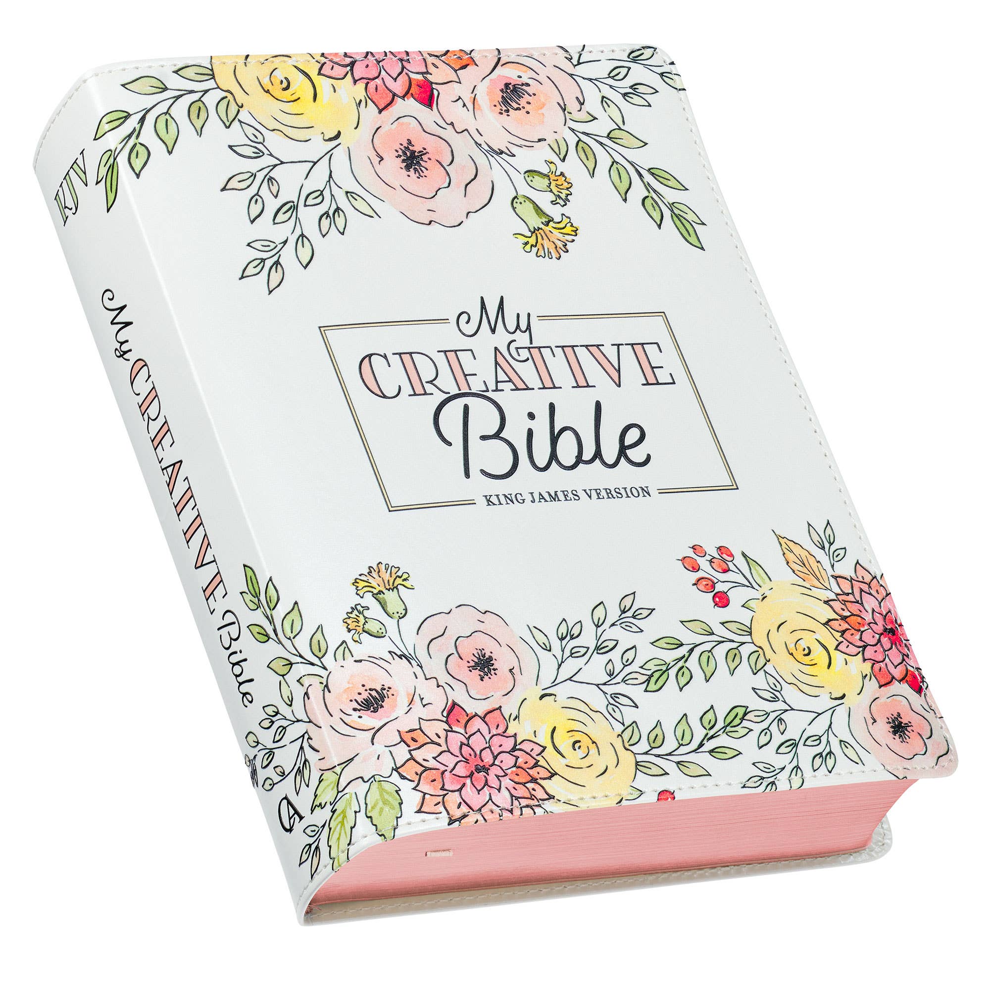 Pearlized White Faux Leather KJV My Creative Bible - Premium Books and Devotionals from Christian Art Gifts - Just $44.99! Shop now at Pat's Monograms