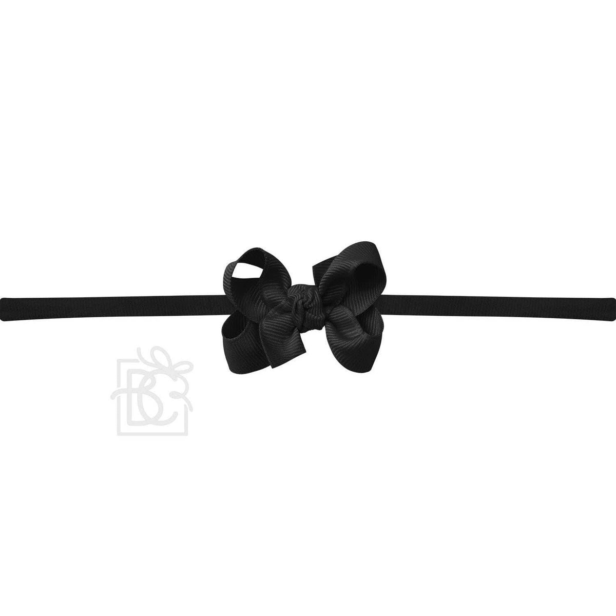1/4" PANTYHOSE HEADBAND W/SIGNATURE GROSGRAIN BOW — Beyond Creations, LLC Baby Accessories