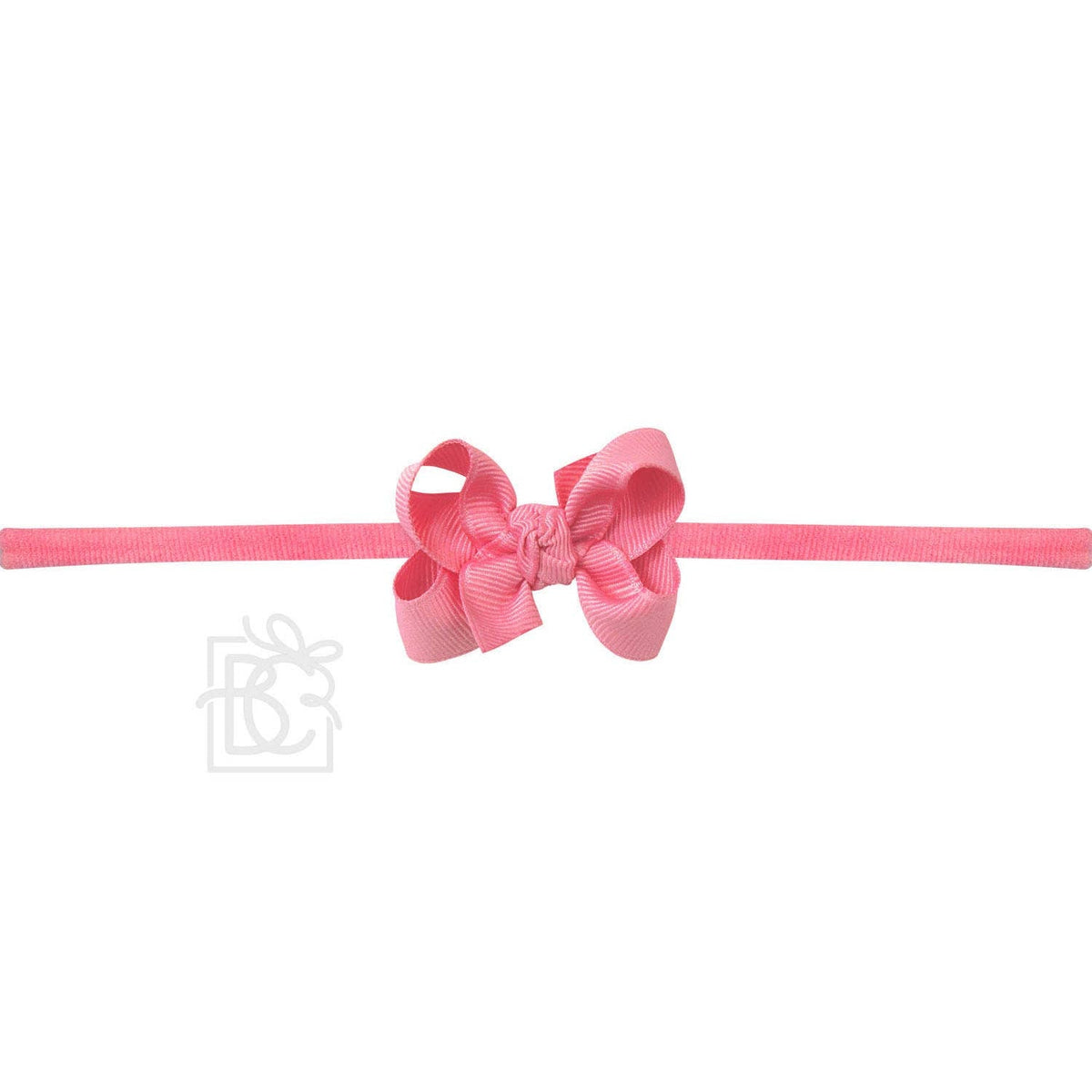 1/4" PANTYHOSE HEADBAND W/SIGNATURE GROSGRAIN BOW — Beyond Creations, LLC Baby Accessories