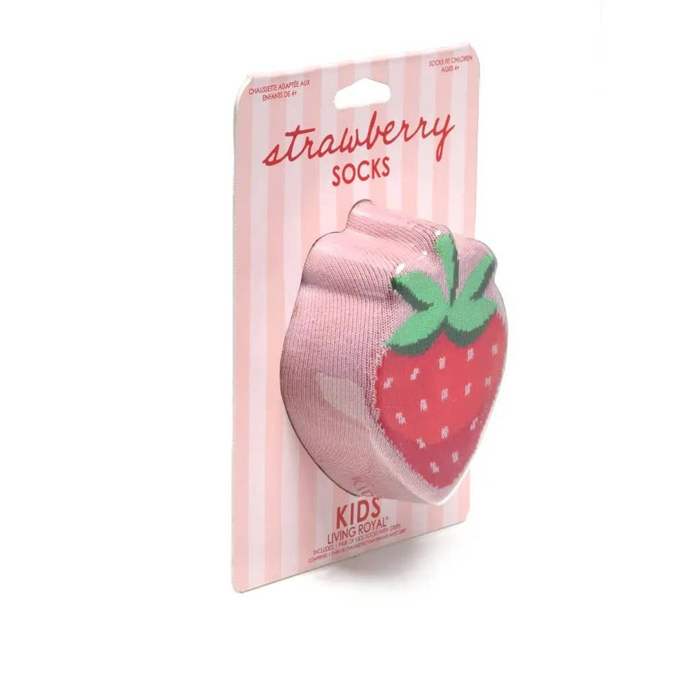 3D Packaged Crew Socks - Kids - Strawberry - Pink - Premium socks from Living Royal - Just $9.95! Shop now at Pat's Monograms