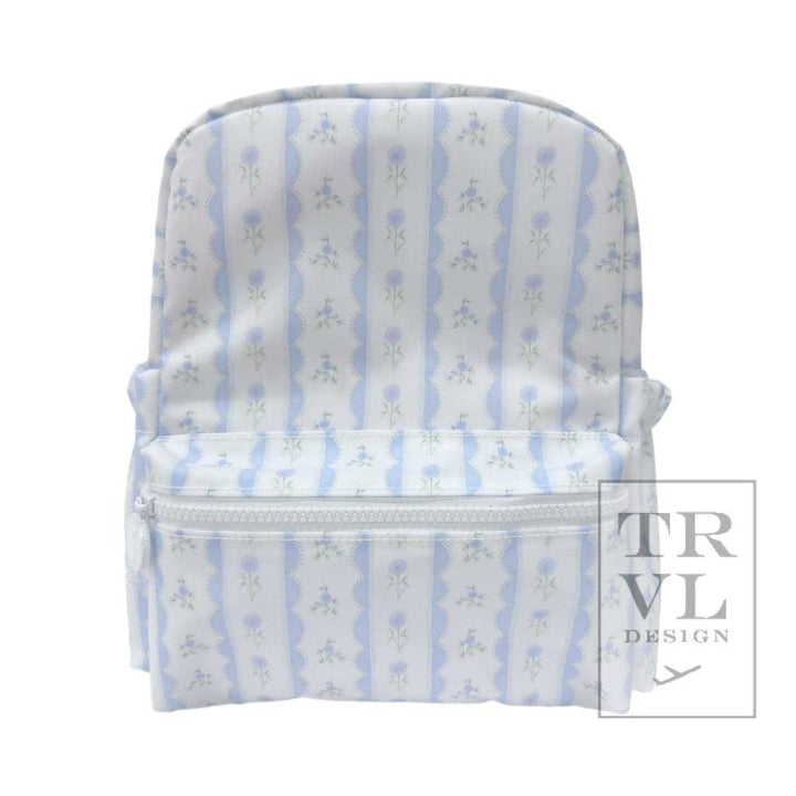 Mini Backer - Ribbon Floral Blue - Premium Backpack from TRVL Design - Just $46.95! Shop now at Pat's Monograms