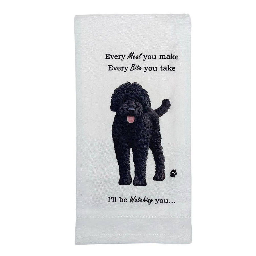 Black Labradoodle Kitchen Towel - Premium Kitchen Towel from E&S Pets - Just $10.95! Shop now at Pat's Monograms