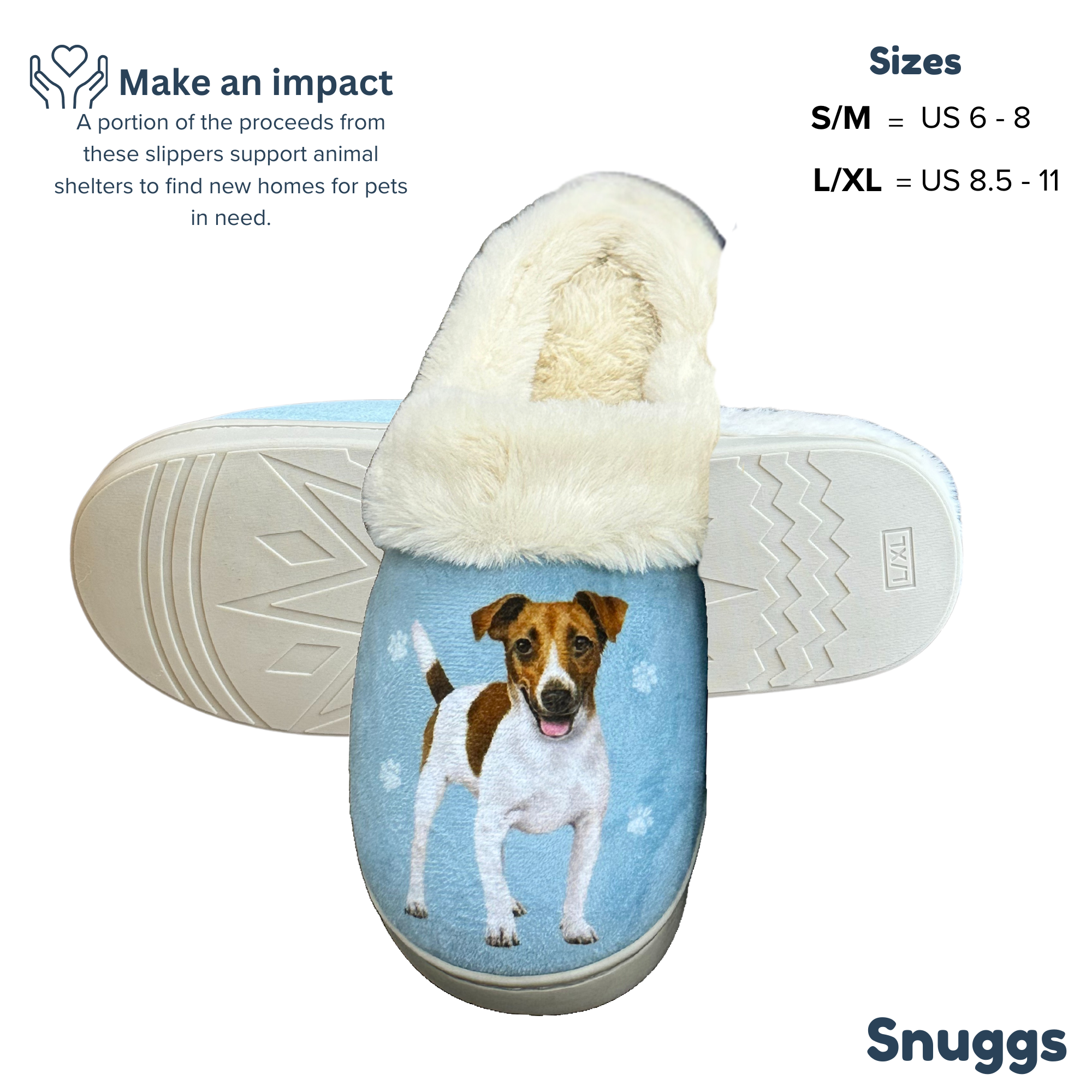Jack Russel Snuggs Slipper - Premium Slippers from E&S Pets - Just $24.95! Shop now at Pat's Monograms