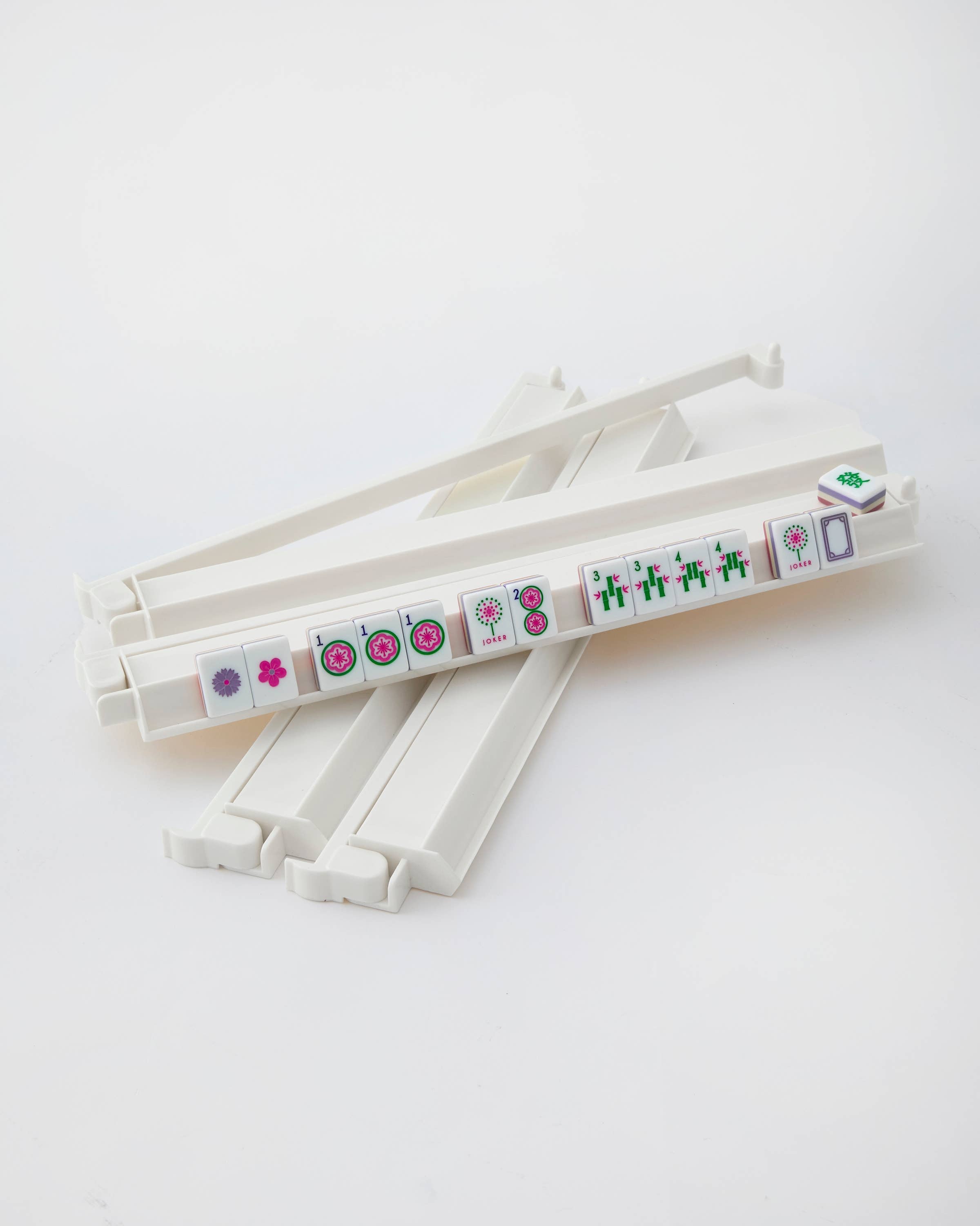 White Acrylic Rack and Pusher Set - Premium Mahjong from Oh My Mahjong - Just $59.95! Shop now at Pat's Monograms