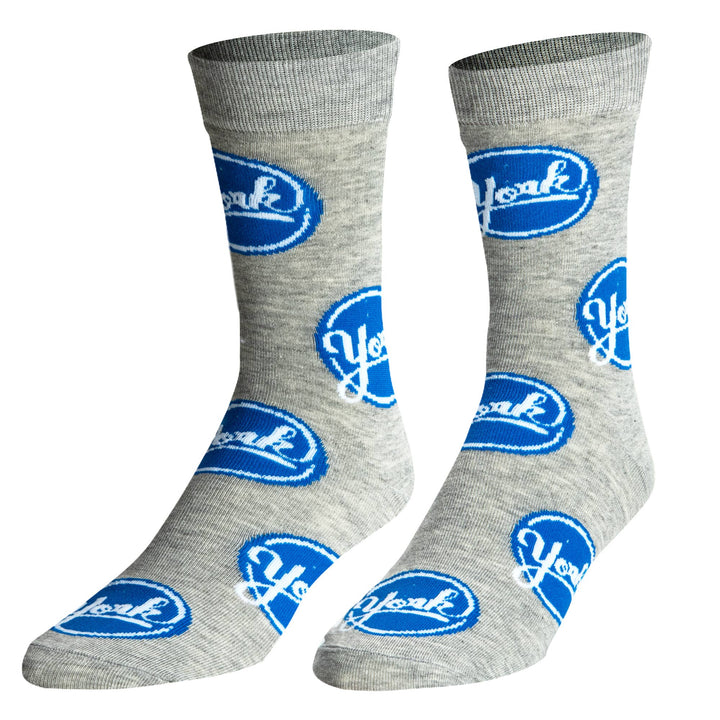York Logo - Mens Crew Folded - Premium socks from Crazy Socks - Just $7! Shop now at Pat's Monograms