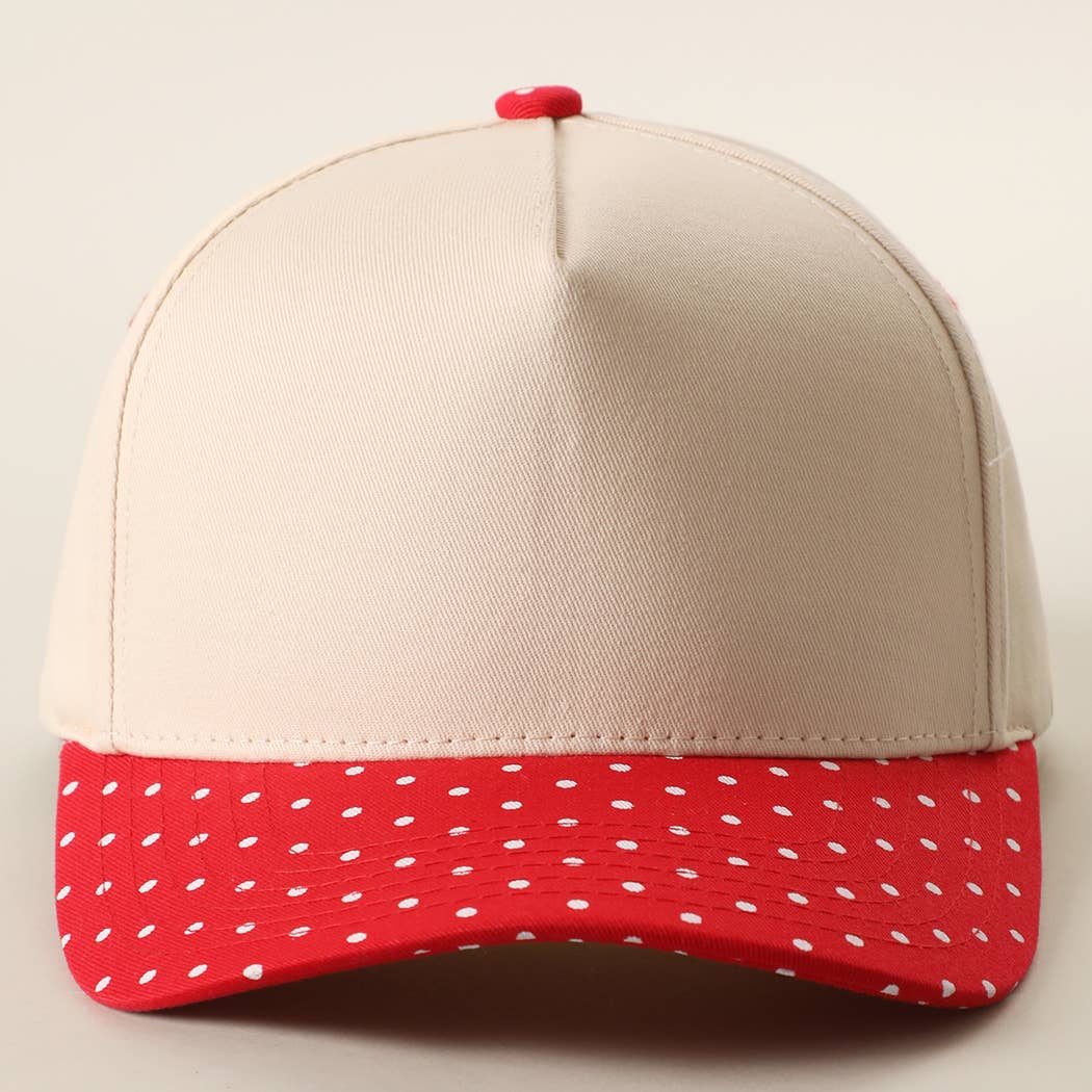 SMALL POLKA DOT Brim Two-Tone Trucker Hat — Fashion City