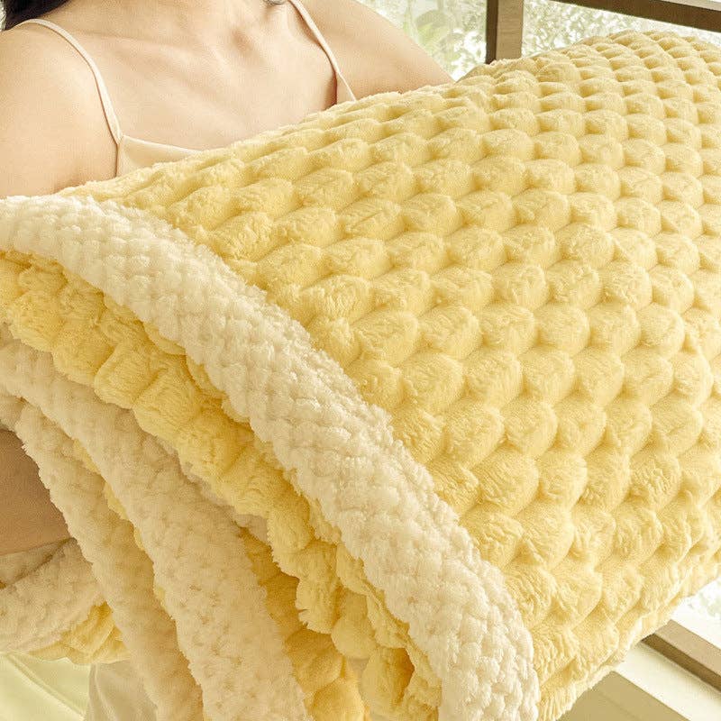 Home Decor Coral Fleece Soft Solid Color Blanket - Premium  from Sweetkama - Just $59! Shop now at Pat's Monograms