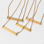 Stainless Steel Blank Bar Necklace - Premium Jewelry from WJW - Just $24.95! Shop now at Pat's Monograms