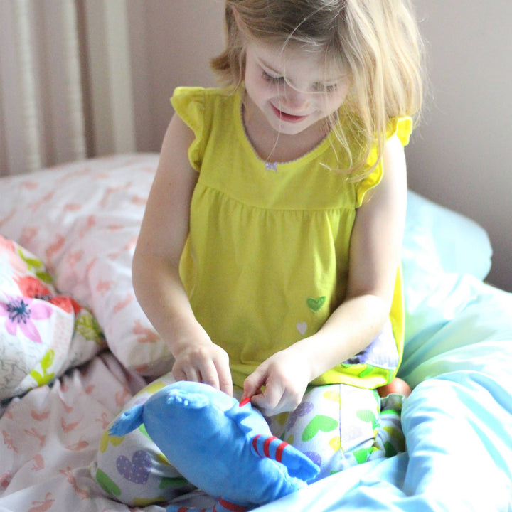 Blue Monster Tooth Fairy Pillow Stuffed Animal Plush Toy - Premium stuffed animals from The Tooth Brigade - Just $15.95! Shop now at Pat's Monograms
