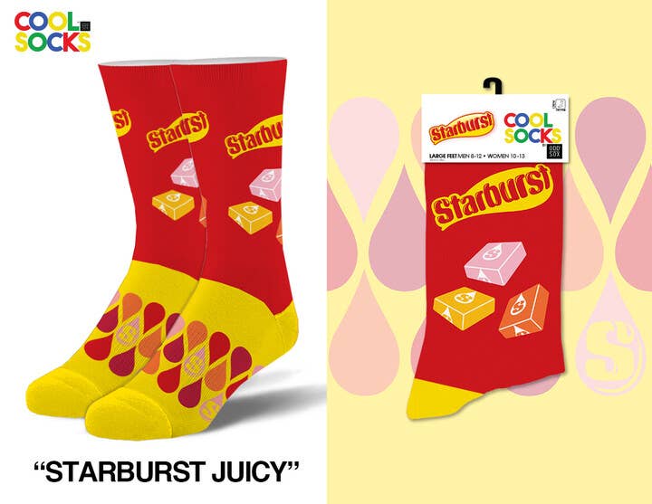 Starburst Juicy - Mens Crew Socks - Premium socks from Cool Socks - Just $11.95! Shop now at Pat's Monograms