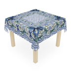 Bows and blossom mahjong tablecloth with printed Charleston directions