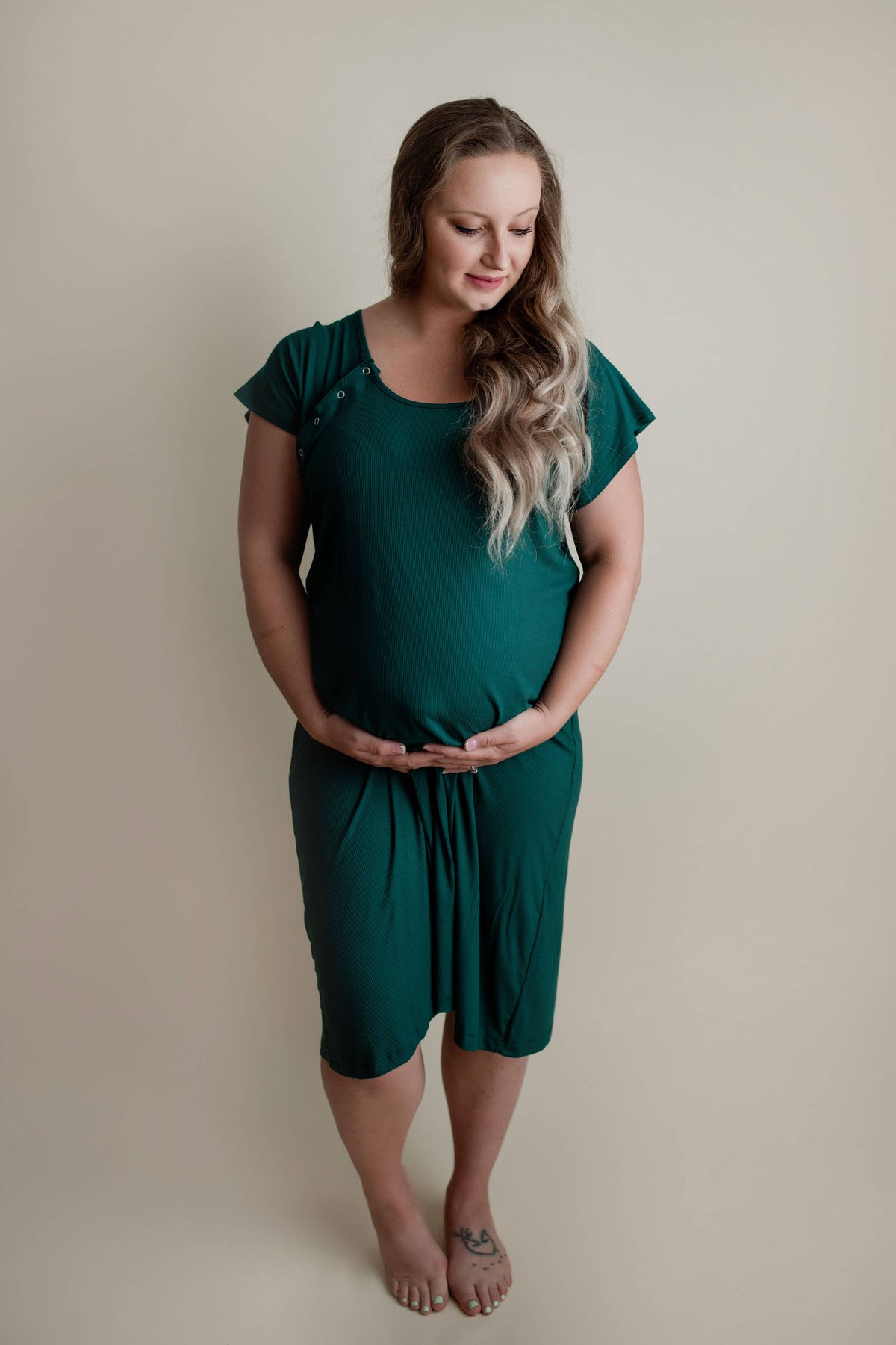 Forest Maternity Mommy Labor and Delivery/ Nursing Gown — Three Little Tots Maternity Clothing