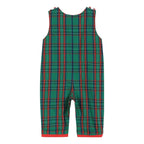 Christmas Green Gingham Santa Overalls — Lil Cactus Baby & Toddler Outfits