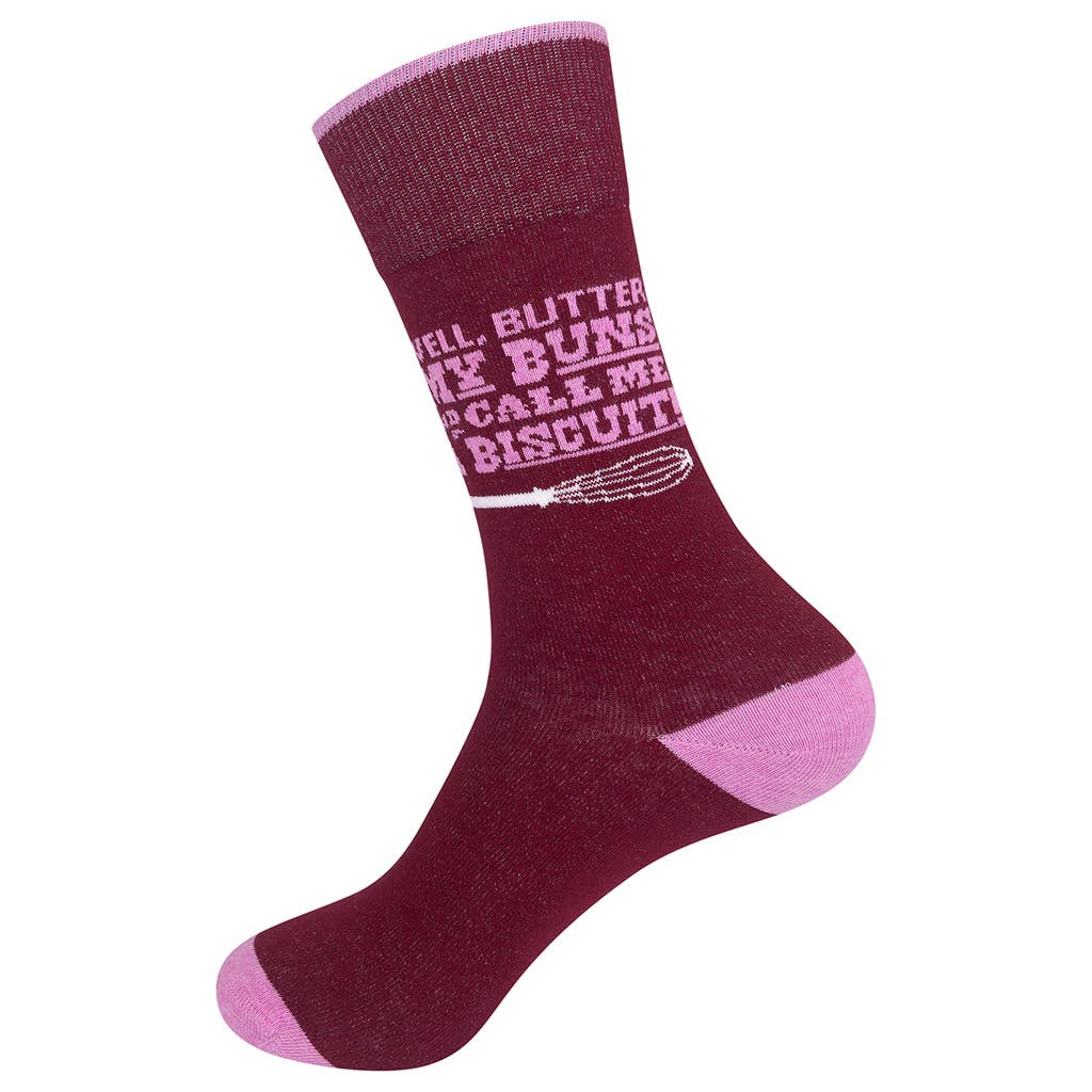 Well Butter My Buns and Call Me a Biscuit Socks - Premium socks from Funatic - Just $12.95! Shop now at Pat's Monograms