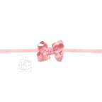 1/4" PANTYHOSE HEADBAND W/SIGNATURE GROSGRAIN BOW — Beyond Creations, LLC Baby Accessories