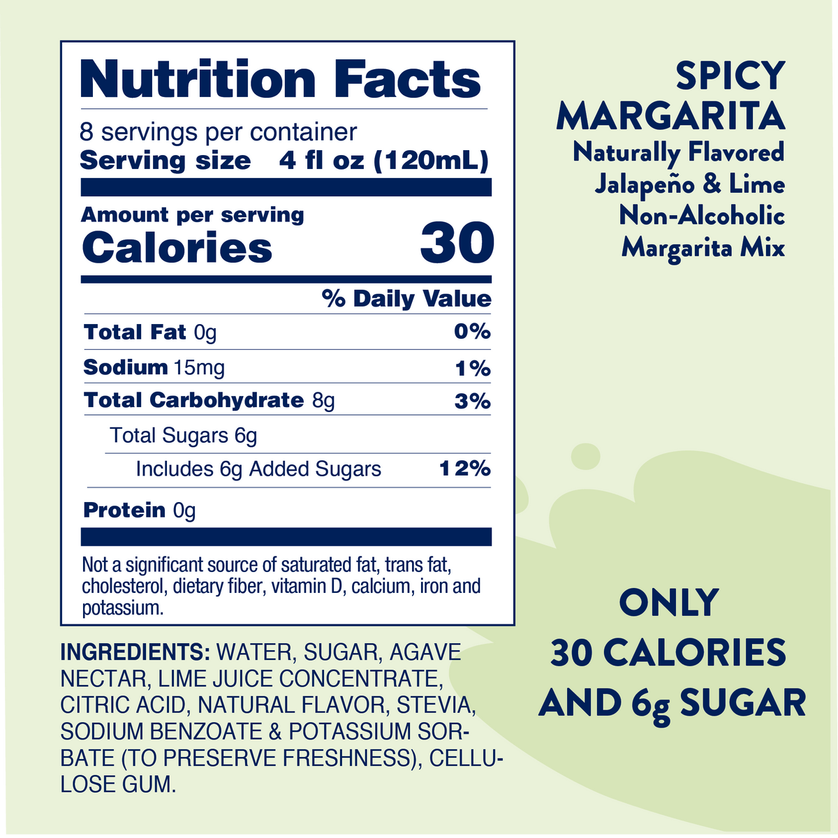 Natural Spicy Margarita - Mixer — Jordan's Skinny Mixes drink mix