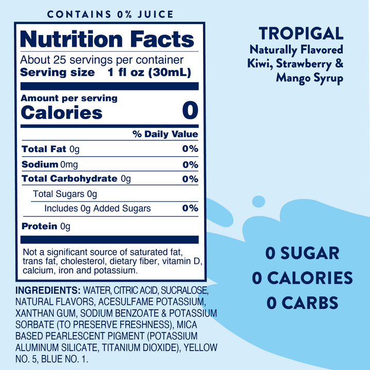 Sugar Free Tropigal™ Syrup - Premium drink mix from Jordan's Skinny Mixes - Just $9.59! Shop now at Pat's Monograms